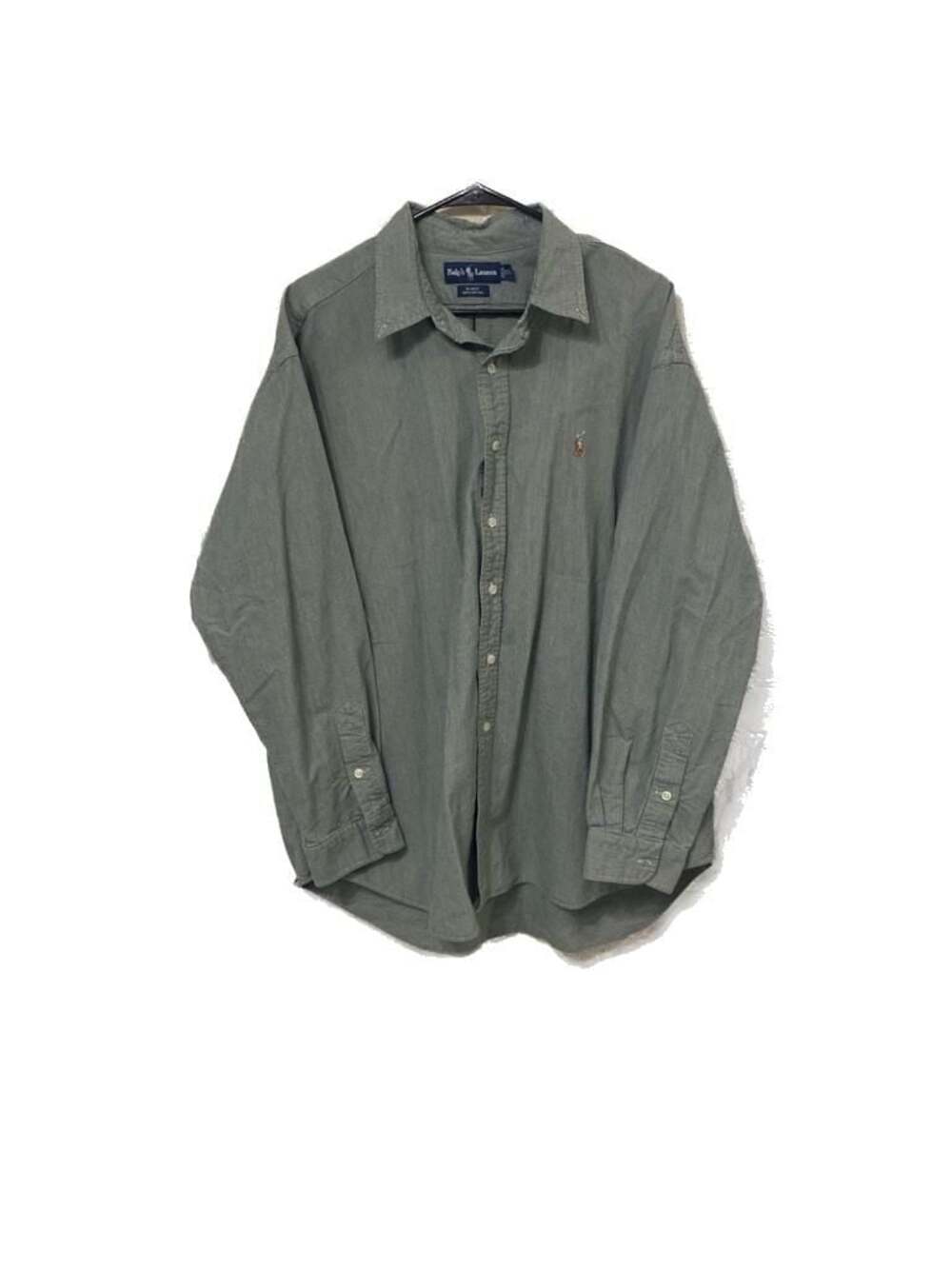 Ralph Lauren Blake Green Micro-Check Button Down Shirt Size XXL